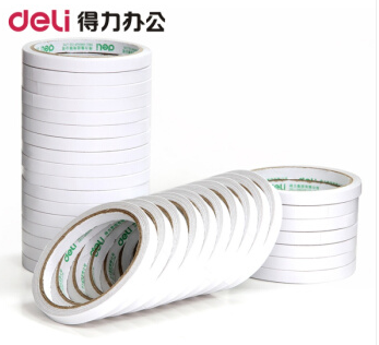 得力(deli)高粘性棉纸双面胶带 9mm*10y(9.1m/卷) 32卷袋装 办公用品 30400_http://www.zhongqingyang.cn/img/images/C201912/1576804962302.jpg