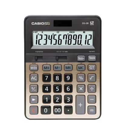 卡西欧（CASIO）DS-2B-GD 办公计算器财务金融计算机太阳能